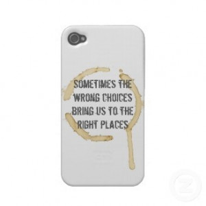 Coffee Stain with Quote Iphone 4 Case