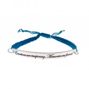 ... Cord 'Emotions Are Temporary Memories Are Forever' Quote Bracelet