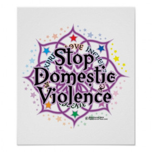Stop Domestic Violence Lotus Posters