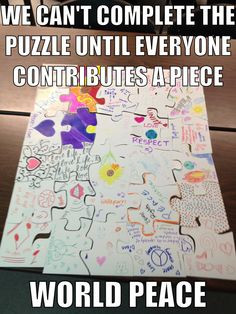 Teamwork to get the puzzle pieces together More