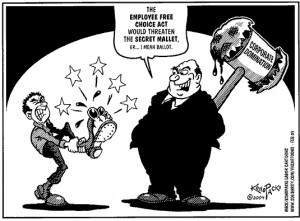 Union Busting bisa di-ilustrasikan seperti gambar-gambar berikut: