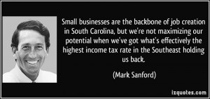 backbone of job creation in South Carolina, but we're not maximizing ...