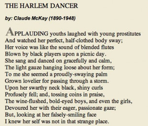 ... Claude McKay | Poem of the Week: “The Harlem Dancer