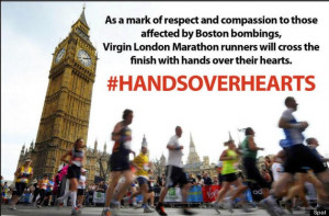 Runners have been circulating the #handsoverheart message on social ...