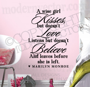 love quotes a wise girl kisses but a wise girl