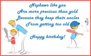 Funny birthday wish from an uncle to his nephew.