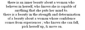 There is an Inner Beauty About a Woman – Beauty Quote