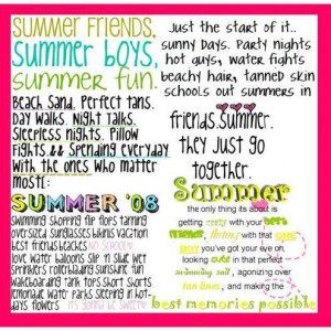 Summer Friends, Summer Boys, Summer Fun