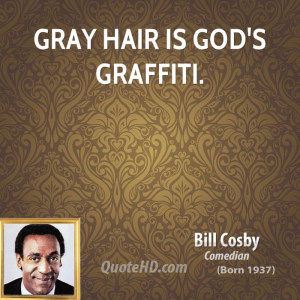 Gray hair is God's graffiti.