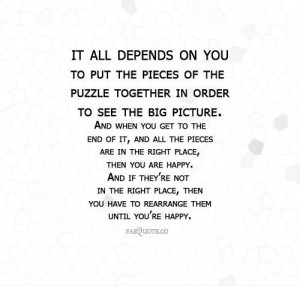 Pieces of the puzzle quote