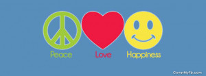 Peace Love Happiness Facebook Cover