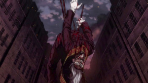 Maxwell as he dies impaled by a few spears.