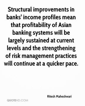 improvements in banks' income profiles mean that profitability ...
