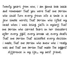for you. You have no idea how much I love you and appreciate all you ...