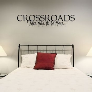 Crossroads wall decal quote