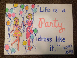 Sorority canvas Lilly pulitzer quote