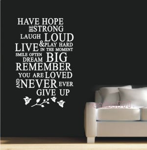 Large White Have Hope Quote