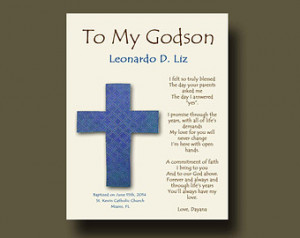 Gift for Godson - Personalized gift for Godson - Gift from Godmother ...