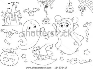 cute and creepy colouring pages