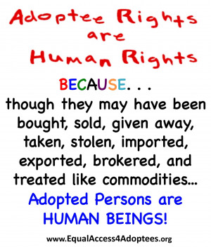 Adoptee Rights are Human Rights