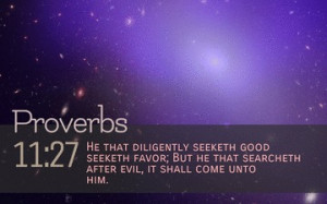 Bible Quote Proverbs 11:27 Inspirational Hubble Space Telescope Image