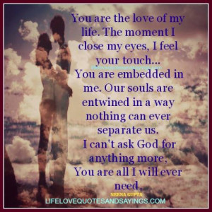 You Are The Love Of My Life..