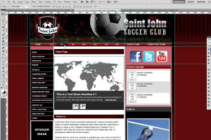 soccer website mock-up will be sent to you to approve.