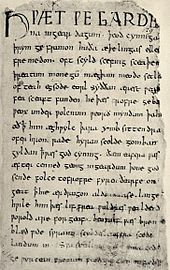 The Old English epic poem Beowulf is written in alliterative verse and ...