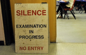 ... leading to an examination room for students to sit A level GCSE exams