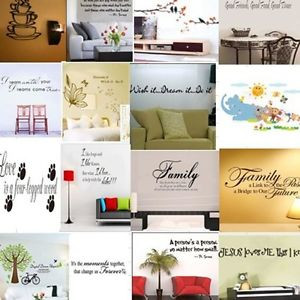 ... -Quotes-Words-Letters-Room-Decor-Mural-Vinyl-Wall-Sticker-16-Style