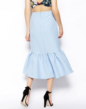 asos-blue-peplum-hem-pencil-skirt-in-texture-mid-length-skirts-product ...
