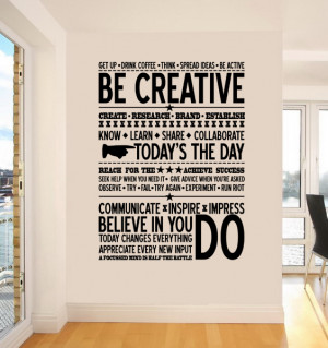 BE CREATIVE wall sticker