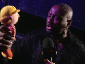 Monty Brown is in the back yelling at a innocent doll and pretending ...