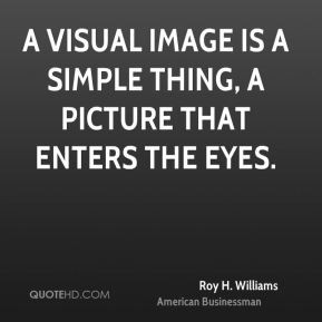 visual image is a simple thing, a picture that enters the eyes.