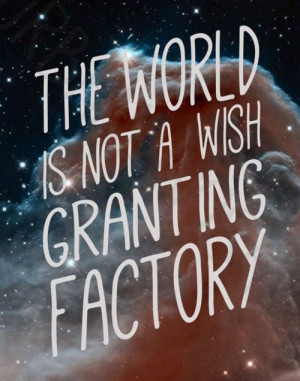 The World Is Not a Wish Granting Factory