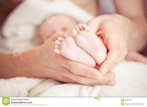 Cute Newborn Baby Photos Cute newborn baby's feet in