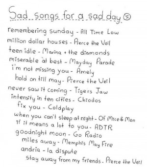 songs for a sad day | via Tumblr | We Heart It