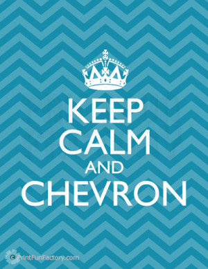 Wall Art Printable 'Keep Calm And Chevron' INSTANT DOWNLOAD