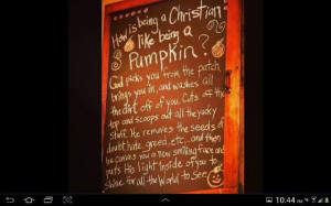 How is being a Christian like a pumpkin
