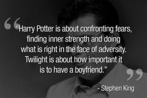 ... harry potter, inspiration, love, quote, stephen king, truth, twilight