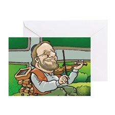 Fiddler Man Topples Roof Greeting Card for