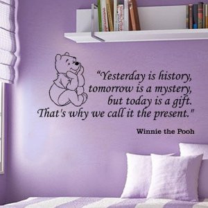 ... wall quote art sticker yesterday is history tomorrow is a mystery but