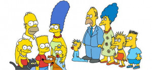 The Simpsons new and old simpsons
