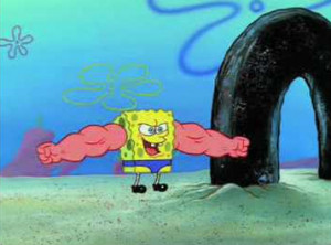 Spongebob Lifting Marshmallows