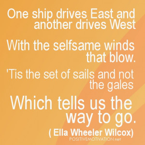 Positive Atitude Poem by Ella Wheeler Wilcox with image