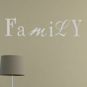 Family Mixed Font Wall Sticker Quote Vinyl Decal Art
