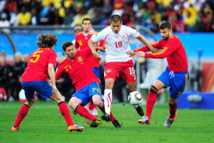 Eren Derdiyok and Gerard Pique