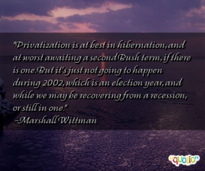 Privatization is at best in hibernation, and