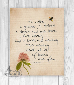 Print To make a prairie Emily Dickinson Quote Nature Quote