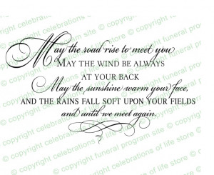 Beautiful Ready Made Wording Funeral Quotes : Irish Blessing Funeral ...